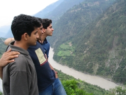 Dejo, me and Mehra facing Jhelam